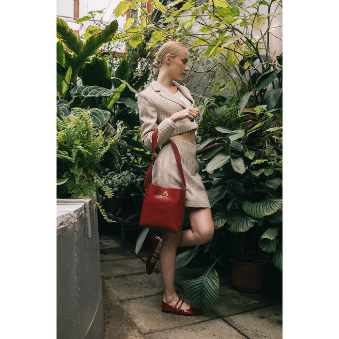 Сумка женская на винтовом замке TEXTURA, средний размер, цвет бордовый Сумка женская на винтовом замке TEXTURA, средний размер, цвет бордовый