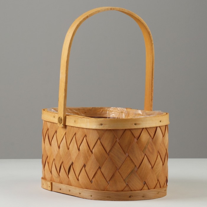 Корзина плетеная, 23,5 х 17 х H12/26,5 см, секвойя Корзина плетеная, 23,5 х 17 х H12/26,5 см, секвойя