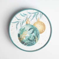 Коробка подарочная &laquo;Новогодние игрушки&raquo;, 12 х 8 см, Новый год