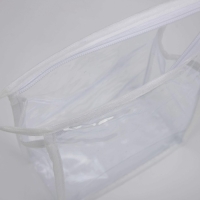 Косметичка на молнии, цвет белый/прозрачный Косметичка на молнии, цвет белый/прозрачный