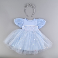 Карнавальный набор &laquo;Стильная принцесса&raquo;: ободок, платье голубое, рост 98-104 см