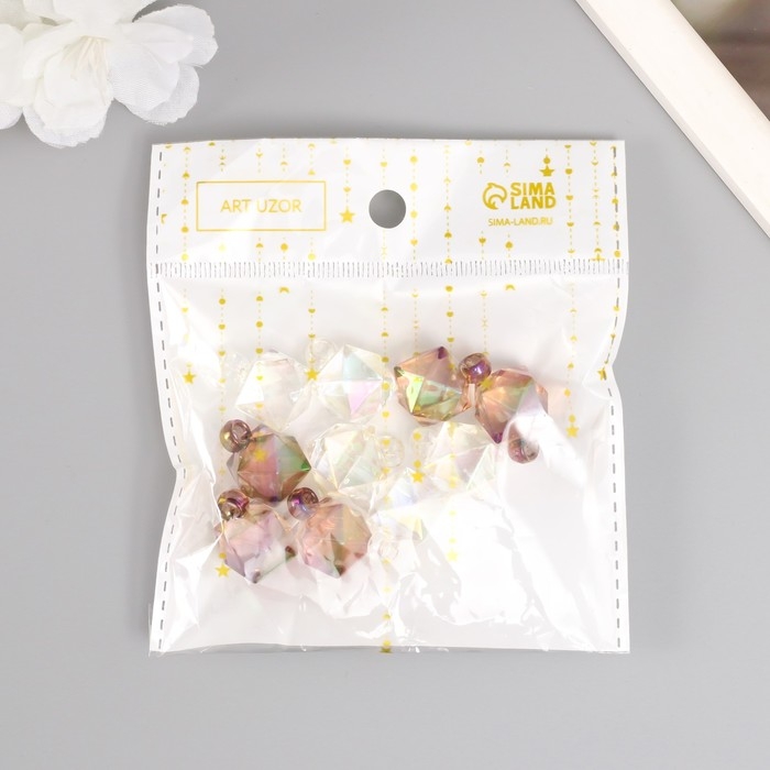 Декор для творчества акрил Декор для творчества акрил "Куб" набор 10 шт 2,1х1,6х1,6 см