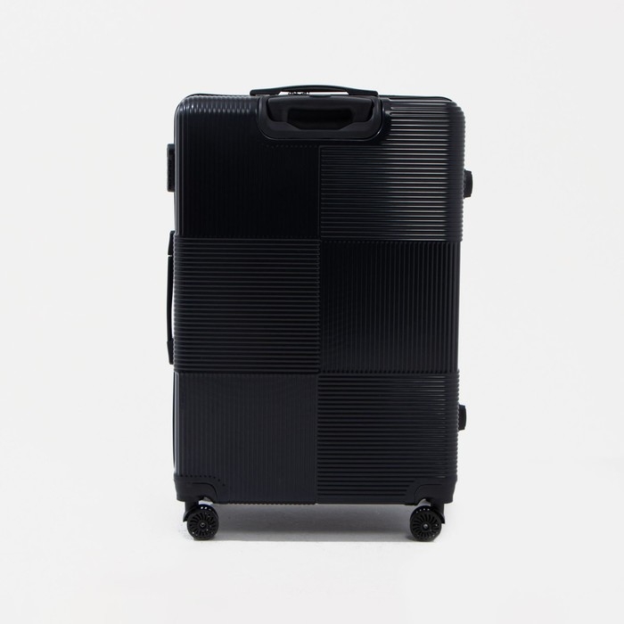 Чемодан большой 84 л (L), отдел на молнии, кодовый замок, цвет чёрный