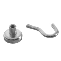 Магнит неодимовый Cartage с крючком для авто, d 16 мм, сцепление 5 кг Магнит неодимовый Cartage с крючком для авто, d 16 мм, сцепление 5 кг