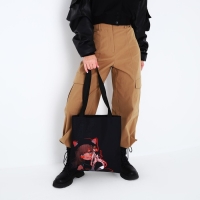 Шопер шопер «Аниме девочка», 35х0.5х40 см, отдел без молнии, без подклада, чёрный Шопер шопер «Аниме девочка», 35х0.5х40 см, отдел без молнии, без подклада, чёрный