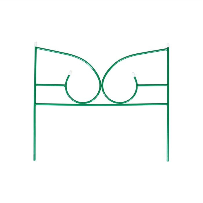 Ограждение декоративное, 50 &times; 295 см, 5 секций, металл, зелёное, &laquo;Классик 2&raquo;
