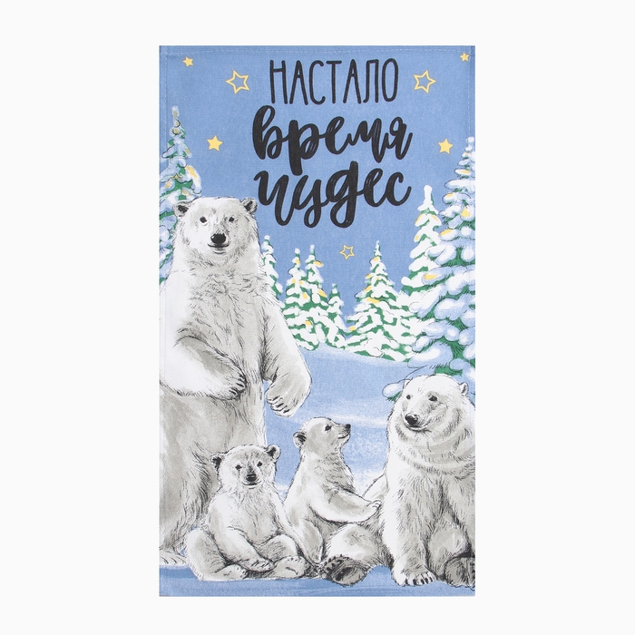 Набор кухонных полотенец Доляна &laquo;С Рождеством&raquo; 35х60см-2шт, 100% хл