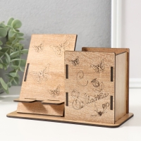 Органайзер настольный "Бабочки" 18х12,5х9 см (набор 9 деталей) Органайзер настольный "Бабочки" 18х12,5х9 см (набор 9 деталей)