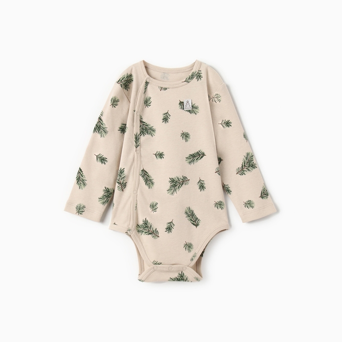 Боди с дл. рукавом Крошка Я "Еловые веточки", рост 80-86 см