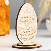 Яйцо деревянное пасхальное сувенирное "Старая Русь", 9×6 см Яйцо деревянное пасхальное сувенирное "Старая Русь", 9×6 см