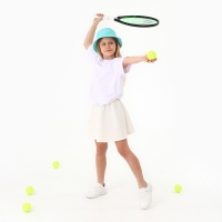 Панама детская для девочки &laquo;Ракетки&raquo;, цвет бирюзовый, р-р 54