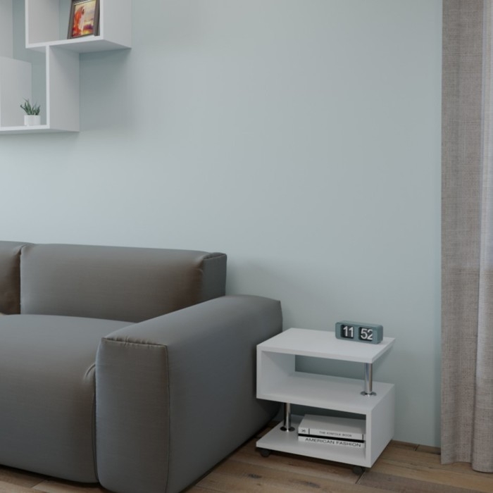 Стол журнальный Комус, 400х350х415, Белый Стол журнальный Комус, 400х350х415, Белый