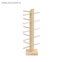 Подставка под очки, 5 мест, h=36 см, дерево, цвет бежевый