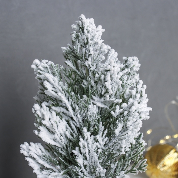 Ёлка декор "Заснеженная, в горшочке" 20х7 см