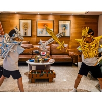 Набор шар-игрушка фольгированный &laquo;Рыцарь&raquo;, шлем, жилет, меч, золото