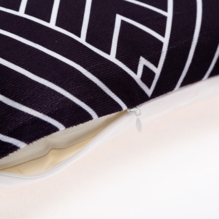 Наволочка декоративная Этель Геометрия "Треугольники" 40 х 40 см, велюр