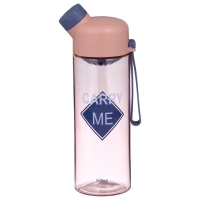 Бутылка для воды, 550 мл, 22.5 х 6.7 см, сито, розовая Бутылка для воды, 550 мл, 22.5 х 6.7 см, сито, розовая