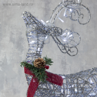 Светодиодная фигура &laquo;Олень&raquo;, 30 &times; 60 &times; 12 см, металл, 220 В, свечение белое