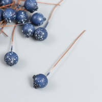 Декор для творчества "Ягодка - голубика" синий d=1 см набор 30шт Декор для творчества "Ягодка - голубика" синий d=1 см набор 30шт