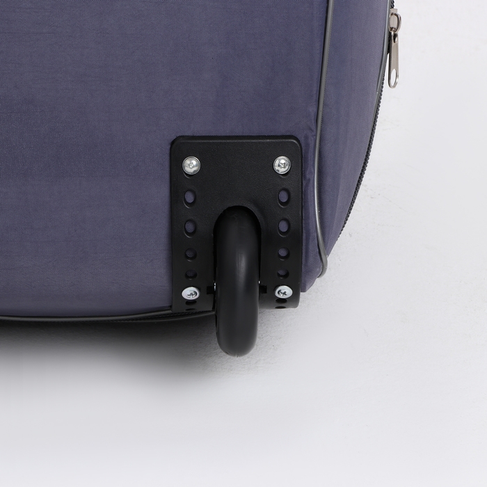 Сумка дорожная на колёсах, отдел на молнии, с увеличением, наружный карман, цвет серый