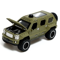 Джип металлический &laquo;Армия&raquo;, 1:24, открываются двери, капот, багажник, инерция, цвет зелёный