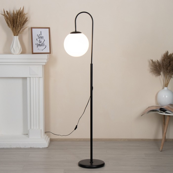 Торшер "Асфира" Е27 15Вт чёрно-белый h.171 см