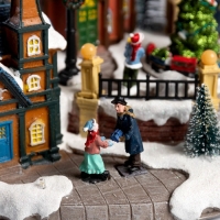 Светодиодная фигура &laquo;Рождественская площадь&raquo; 40 &times; 21 &times; 22 см, полистоун, батарейки ААх3 (не в комплекте), USB, свечение мульти