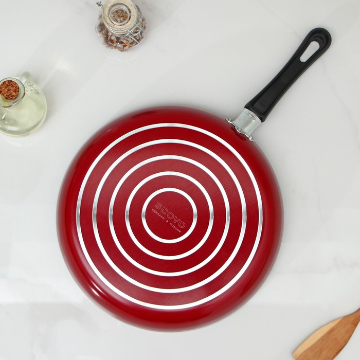 Сковорода &laquo;Эксперт&raquo;, d=28 см, антипригарное покрытие, цвет бордовый