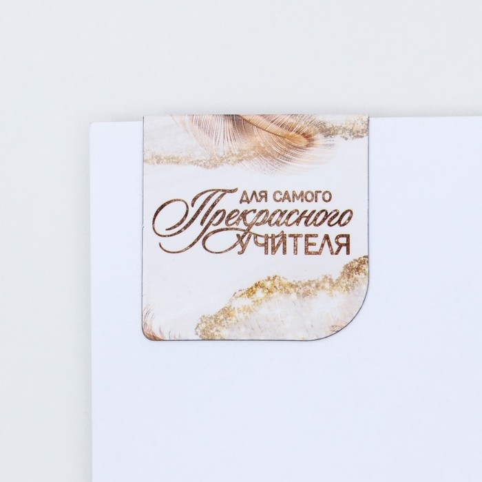 Набор &laquo;Учителю: Учитель источник мудрости и знаний&raquo;: блокнот А6, 60 л. магнитные закладки и ручка