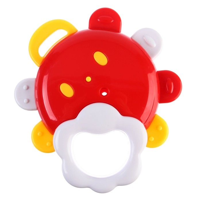 Погремушка &laquo;Солнышко с зеркалом&raquo;, с эластичными элементами, цвет МИКС, Крошка Я