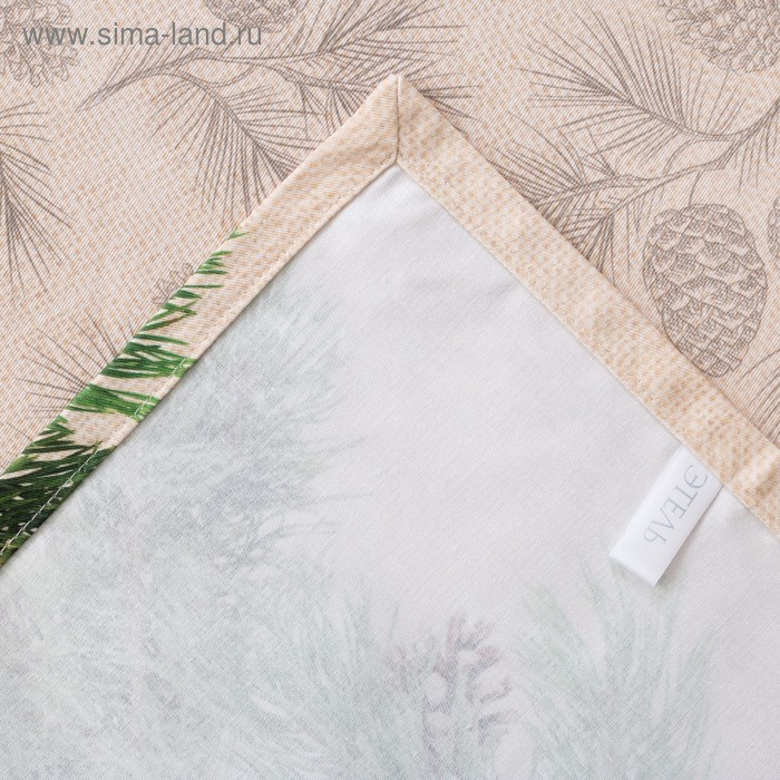 Скатерть "Этель" Еловые ветви 110х148+/- 3см, 100% хлопок, саржа 190 гр/м2