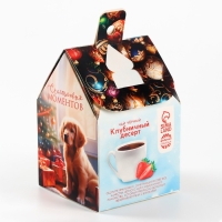 Новый год! Чай чёрный в коробке-домик &laquo;Чудес&raquo;, со вкусом: Клубничный десерт, 50 г.
