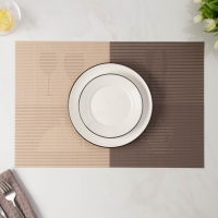 Салфетка сервировочная на стол «Ресторан», 40×30 см, цвет коричневый Салфетка сервировочная на стол «Ресторан», 40×30 см, цвет коричневый