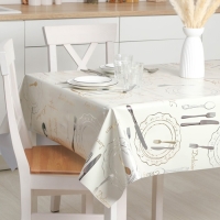 Клеёнка на стол &laquo;К обеду&raquo;, на тканевой основе, рулон 20 метров, ширина 137 см