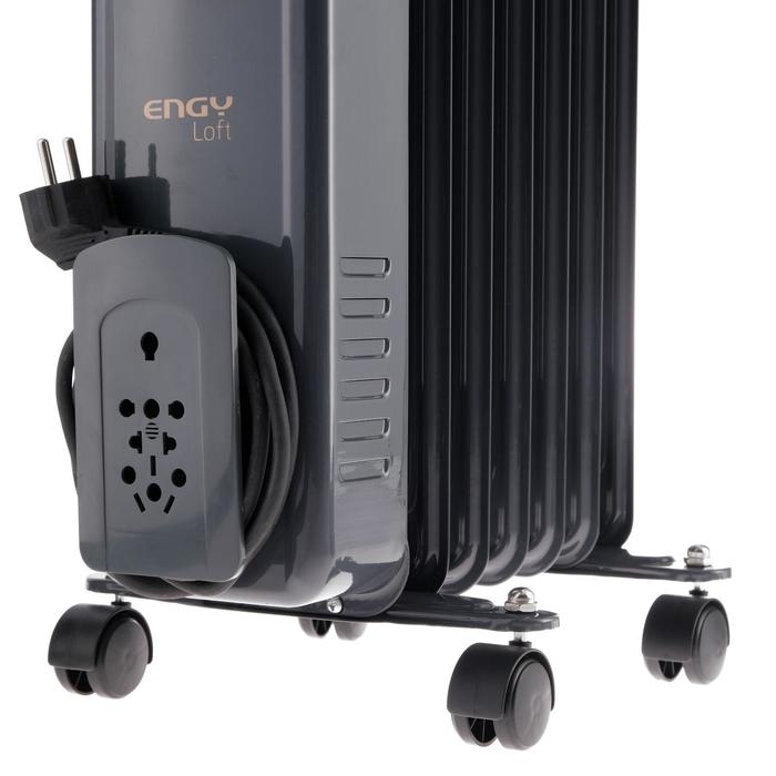 Обогреватель ENGY EN-2407 Loft, масляный, 1500 Вт, 7 секций, 15 м&sup2;, чёрный