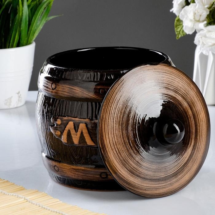 Бочонок Бочонок "Мед" 1,2л / 14х16см, старина