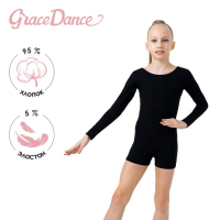 Купальник для гимнастики и танцев Grace Dance, р. 42, цвет чёрный Купальник для гимнастики и танцев Grace Dance, р. 42, цвет чёрный