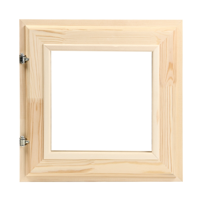 Окно, 40&times;40см, двойное стекло, наружнее открывание, ХВОЯ