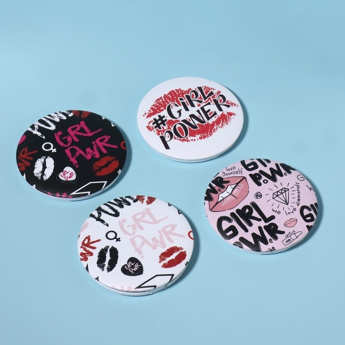 Зеркало складное &laquo;GIRL&raquo;, с увеличением, d = 7 см, рисунок МИКС