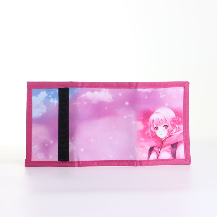 Кошелёк детский на липучке &laquo;Выбражулька&raquo;, цвет розовый