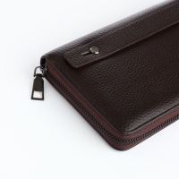 Портмоне-клатч мужской на молнии, отдел для купюр, карт, монет, цвет коричневый Портмоне-клатч мужской на молнии, отдел для купюр, карт, монет, цвет коричневый