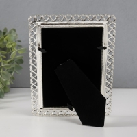 Фоторамка металл, стекло 10х15 см "Ожерелье из сердец" эмаль, стразы 1,5х14,2х19 см