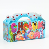 Новый год. Подарочная коробка, С Новым годом"Сладкий пончик" с игрой и анимацией 25*9,5*11 см. Новый год. Подарочная коробка, С Новым годом"Сладкий пончик" с игрой и анимацией 25*9,5*11 см.