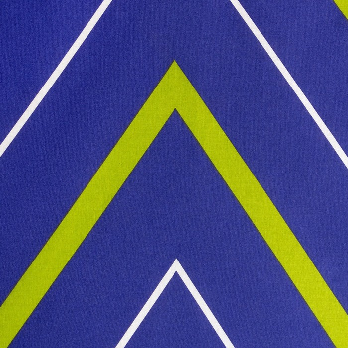 Простыня Этель &laquo;Зелёно-синие зигзаги&raquo; 150х214, поплин, 125 г/м2