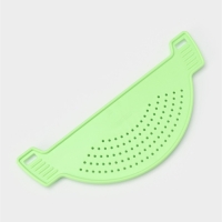 Дуршлаг на кастрюлю, d=28 см, цвет зелёный Дуршлаг на кастрюлю, d=28 см, цвет зелёный