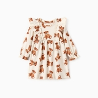 Платье детское с рюшами KAFTAN "Мишки" р.30 (98-104) Платье детское с рюшами KAFTAN "Мишки" р.30 (98-104)