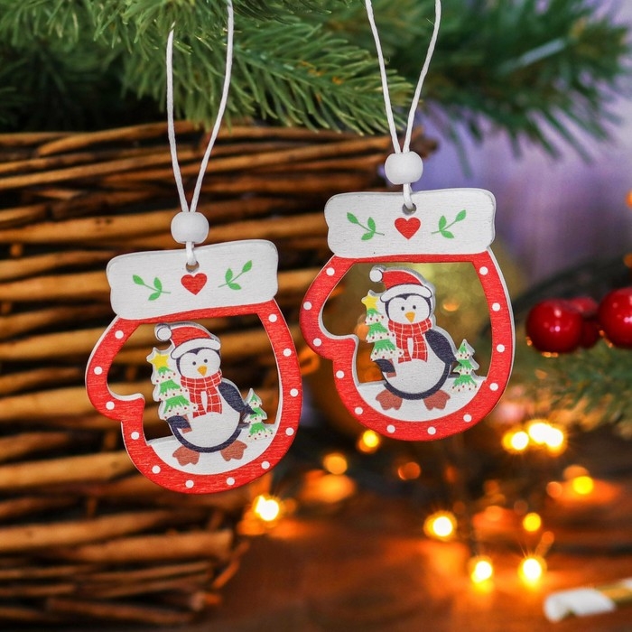 Набор подвесок &laquo;Варежки&raquo;, 2 шт.