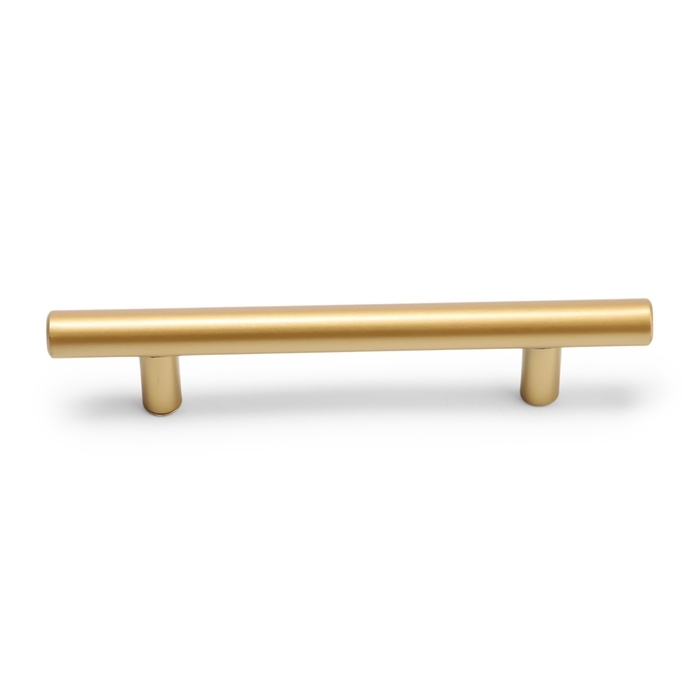 Ручка рейлинг ТУНДРА, облегчённая, d=12 мм, м/о 96/150 мм, внеш ножка, цвет золото