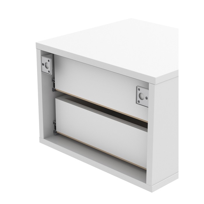 Тумба подвесная Селин, Белый, Белый глянец, Золото "", 380х350х270