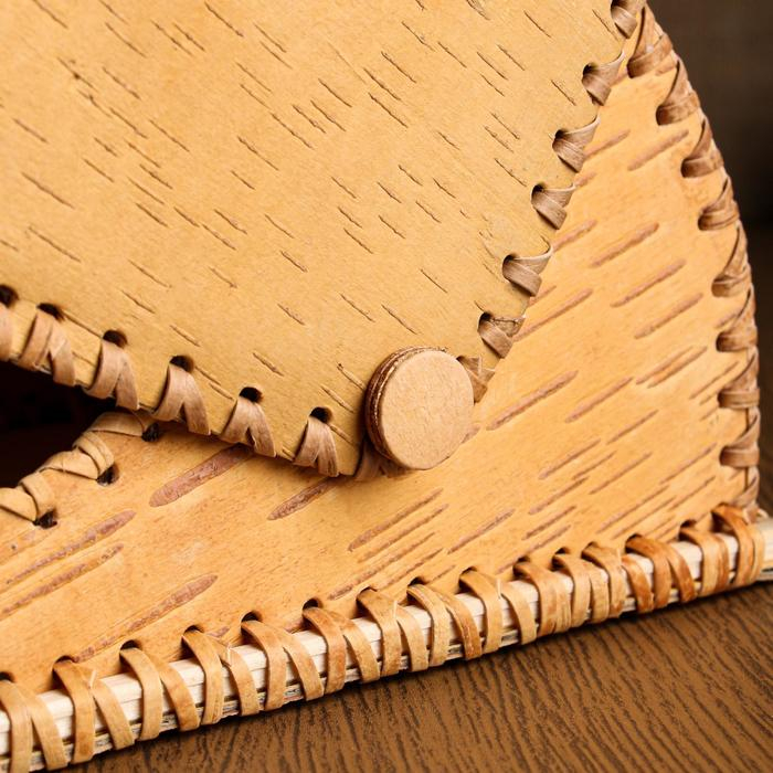 Хлебница &laquo;Ягодка&raquo;, 24&times;20&times;15 см, береста